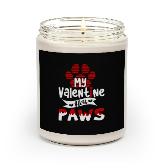 My valentine has paws For dog lovers Scented Candles