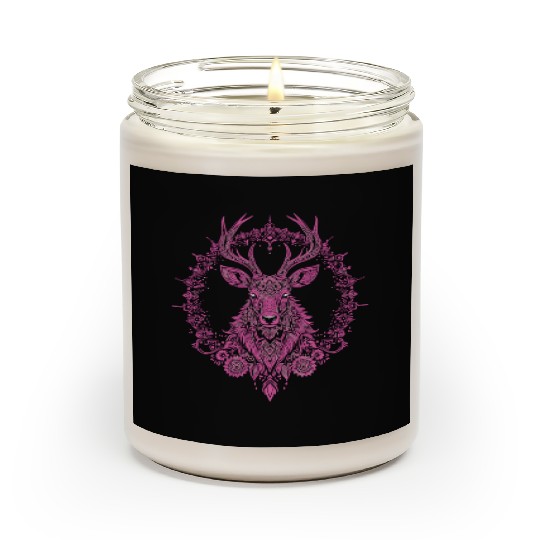 Mandala Hirsch Deer Mystical Madalas Scented Candles