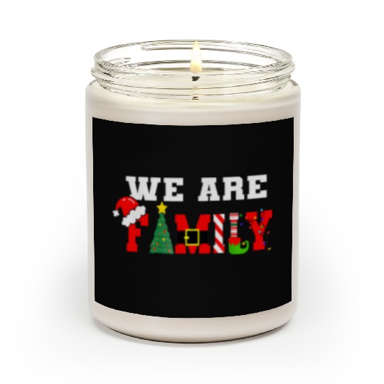 We Are Family Christmas Pajamas Matching Xmas Scented Candles