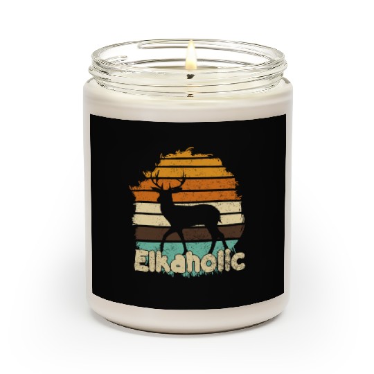Elk Hunting Elkaholic Hunters Scented Candles