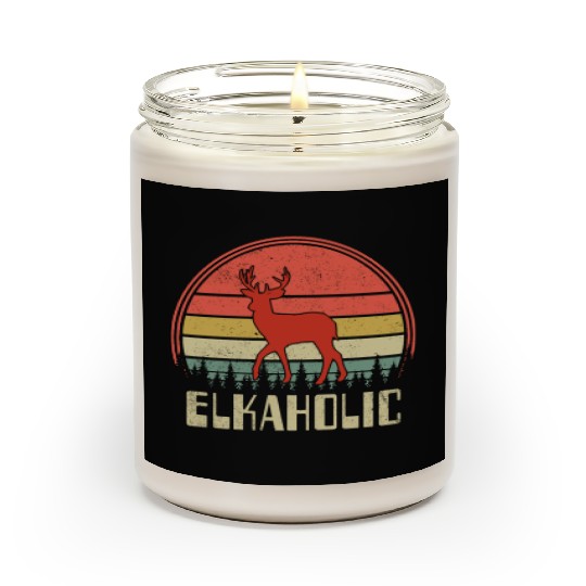Elk Hunting Elkaholic Hunters Scented Candles