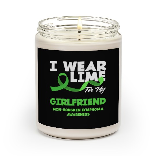 Non-Hodgkin Lymphoma Awareness Lime Girlfriend Scented Candles