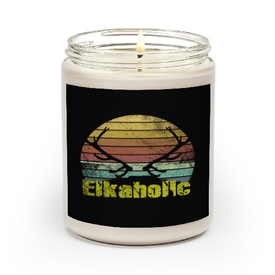 Elk Hunting Elkaholic Hunters Scented Candles