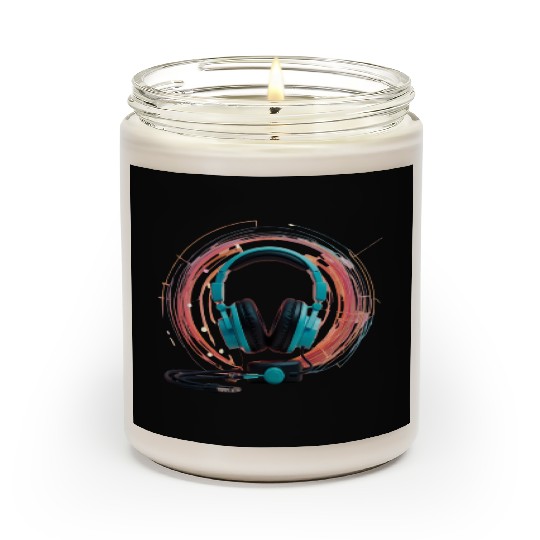 Retro Tech Vibes Scented Candles – Neon Pastel Old