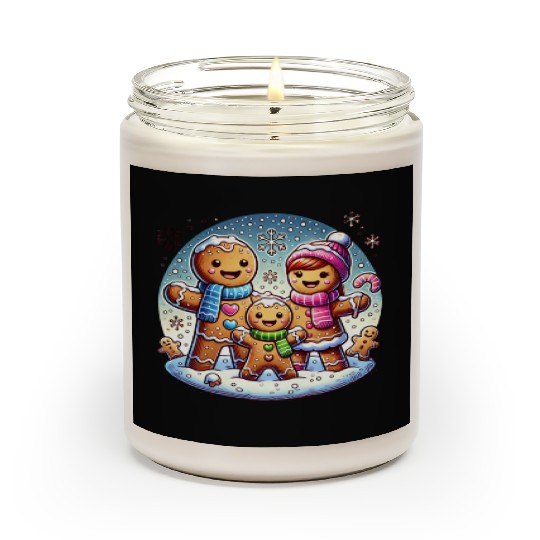 Gingerbread Family Christmas Delight Scented Candles