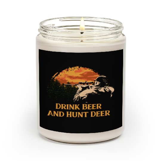 Drink Beer and Hunt Deer Animal Stalking Elk Grunt Scented Candles