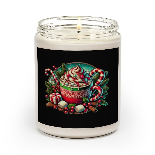 Festive Hot Cocoa Christmas Delight Scented Candles