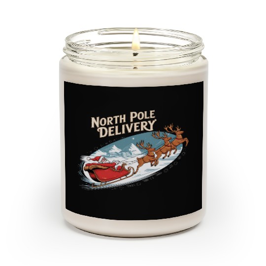 North Pole Delivery with Santa and Reindeer Scented Candles