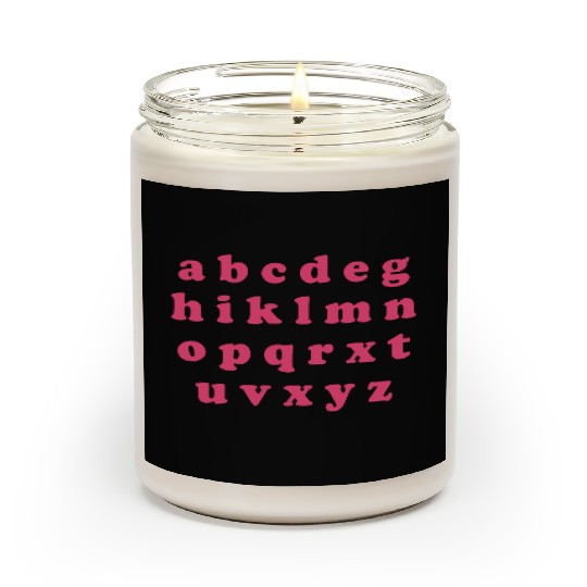 Alphabet Valentine Sublimation Scented Candles