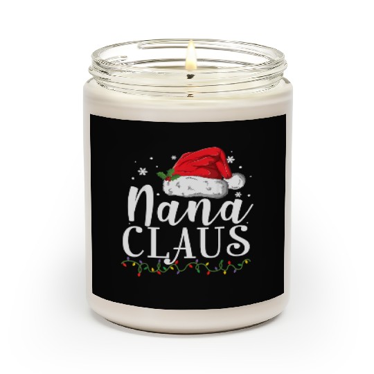 Funny Nana Claus Christmas Pajamas Santa Gift Scented Candles