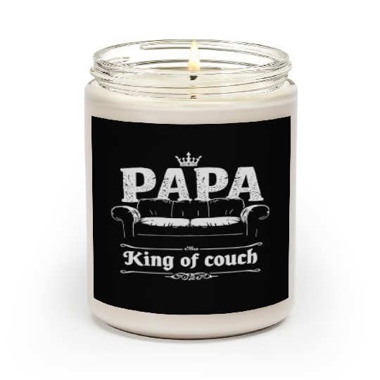 Papa King Of The Couch Funny Dad Saying Fathers Scented Candles