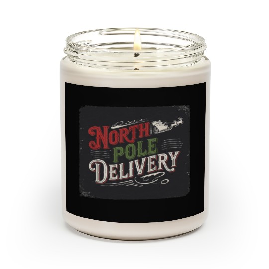 North Pole Express Vintage Style Retro Christmas Scented Candles