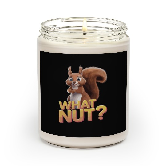 Cute Squirrel Holding Acorn What Nut for Squirre Scented Candles