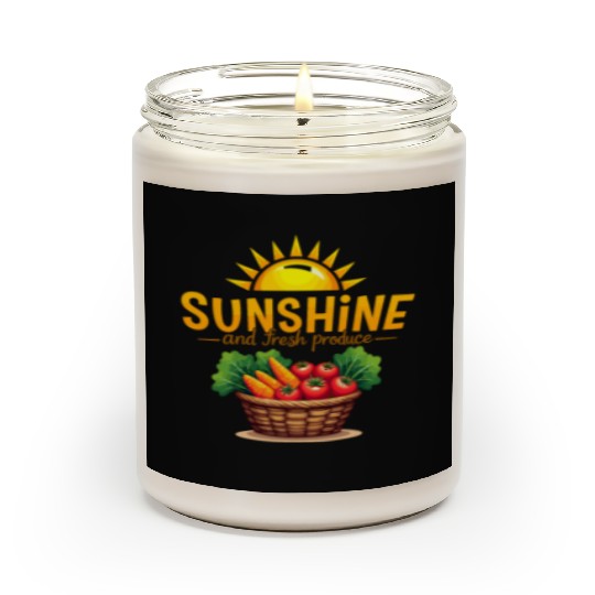 Farmers Market Vendor Fresh Produce and Local Scented Candles