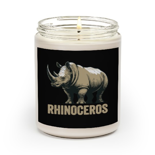 Rhinoceros Rhino Safari African Animal Scented Candles