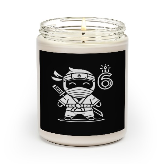 Children Ninja Kid 6th Birthday Vector path22 Scented Candles
