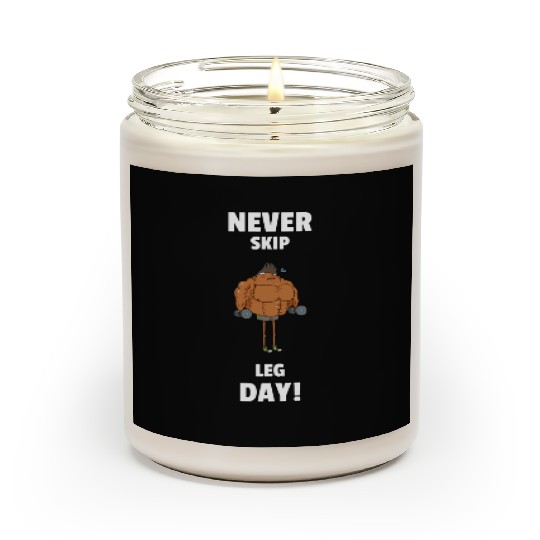 Never Skip Leg Day Funny Gym Scented Candles