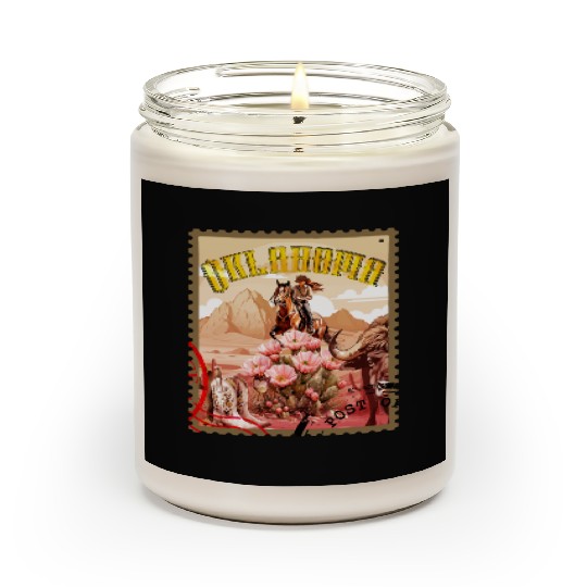Oklahoma Cowgirl Stamp Scented Candles
