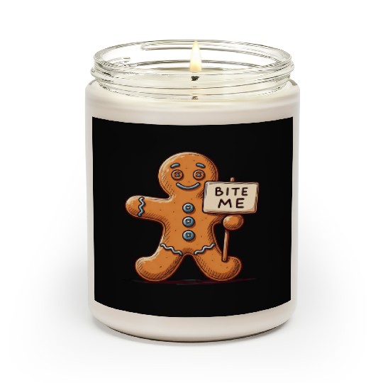 Sassy Gingerbread Man Scented Candles