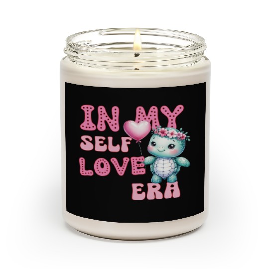 Cute Valentine's day Turtle - In my self love Scented Candles