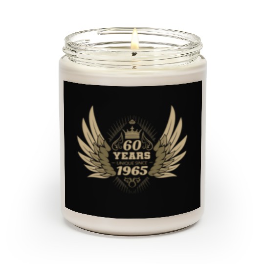 60 Years Unique Angel Wings Crown Scented Candles