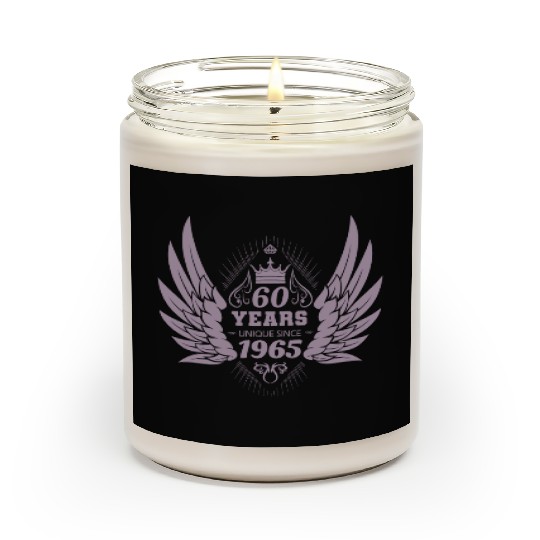 60 Years Unique Angel Wings Crown Scented Candles