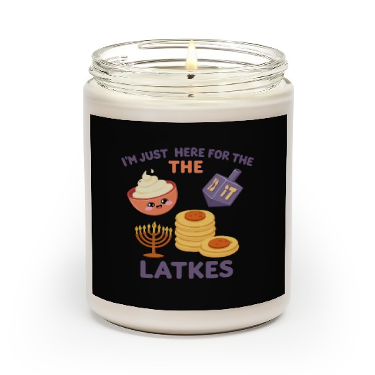 I'm Just Here for the Latkes Fun Hanukkah Vibes Scented Candles