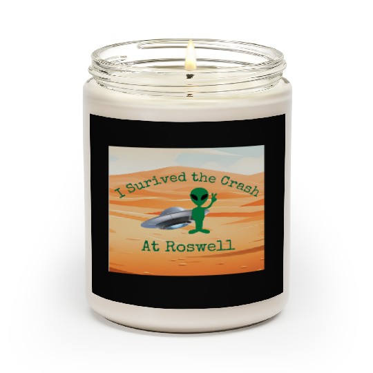 I Survived the Crash at Roswell in Desert Scented Candles