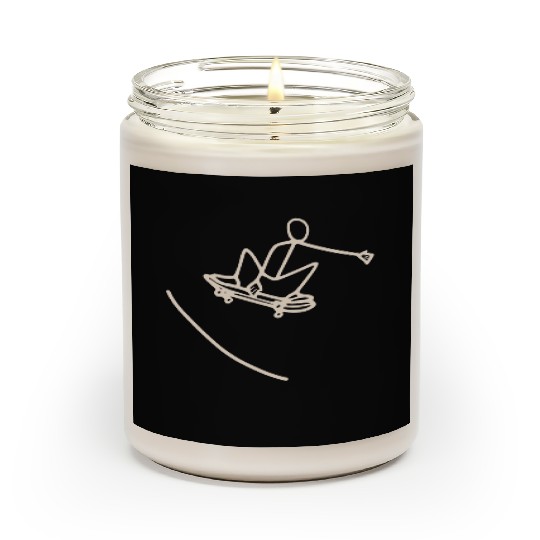 Skater skating on skateboard Scented Candles