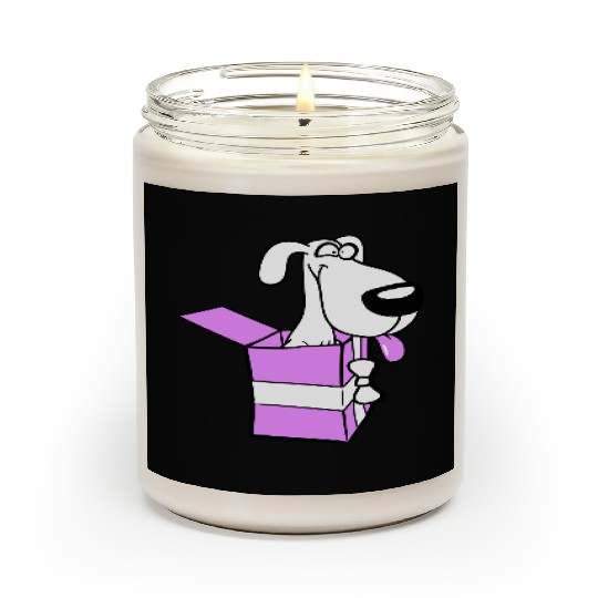 Dog Pet Gift Box Funny Crazy Surprise Fun Puppy Scented Candles