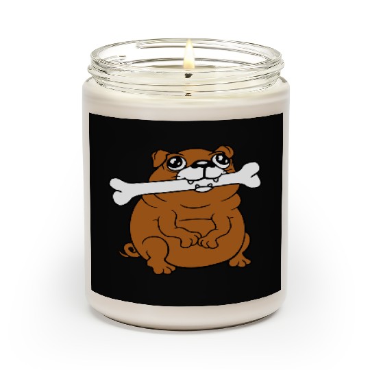Pug Dog Bone Mouth Hunger Delicious Happy Cool Fun Scented Candles