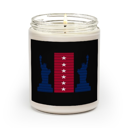 Stylized Statue of Liberty Graphic Design Scented Candles