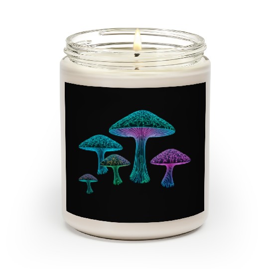 Psychedelic Neon Fungi Glow Scented Candles