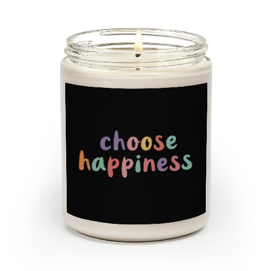 Choose Happiness Retro Colorful Pastel Kids Scented Candles