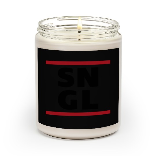 Single SNGL typography quote Scented Candles
