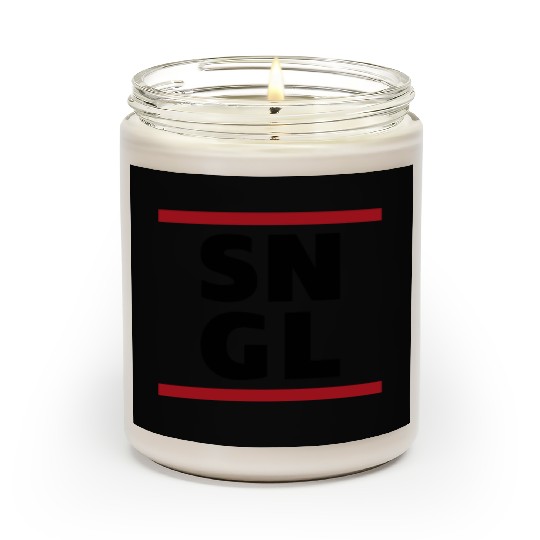 Single SNGL typography quote Scented Candles