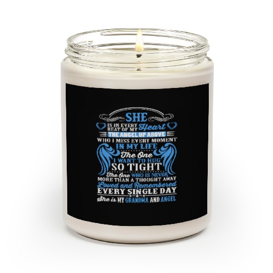 She is in every beat of my heart grandma and angel Scented Candles