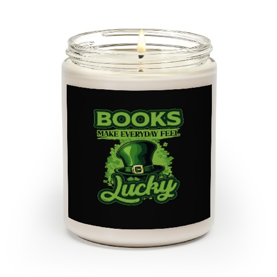 Books Make Everyday Feel Lucky St Patricks Day Scented Candles