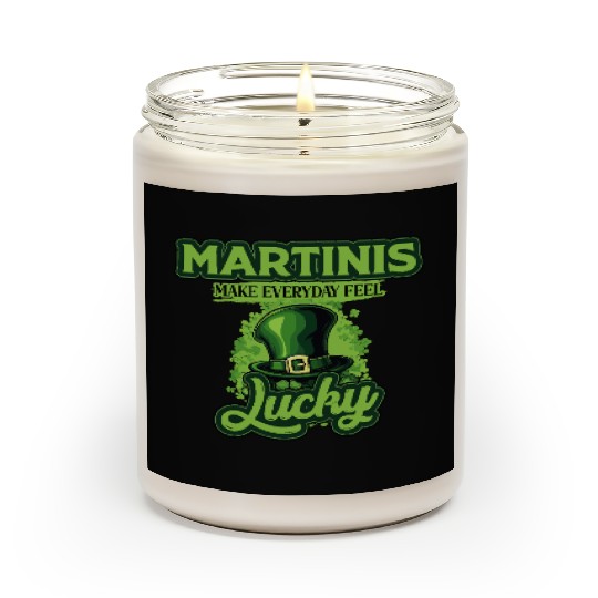 Martinis Make Everyday Feel Lucky St Patricks Day Scented Candles