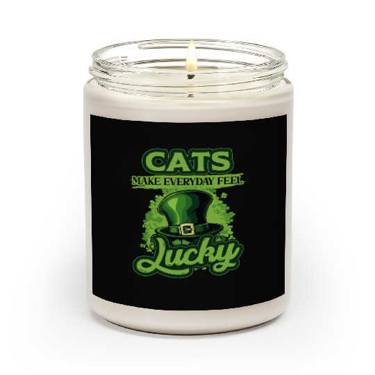 Cats Make Everyday Feel Lucky St Patricks Day Scented Candles