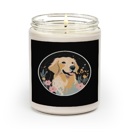 Golden Retriever Floral Bliss Scented Candles