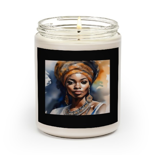 African Woman Portrait F Scented Candles