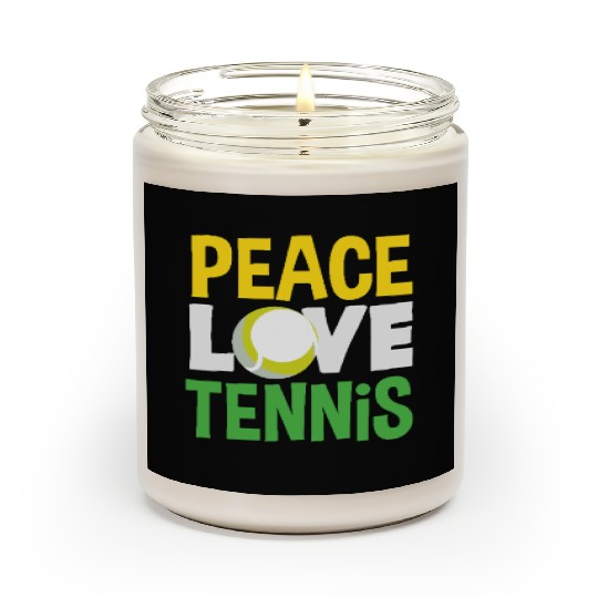 Peace Love Tennis Enthusiast Scented Candles