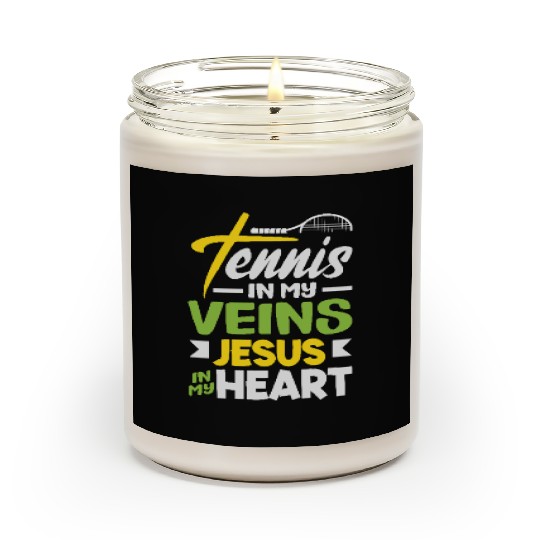 Tennis in My Veins Jesus in My Heart Scented Candles