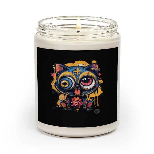 Psycho Lucky Cat – Glitch Meow Madness Scented Candles