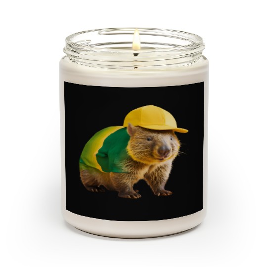 Green and Gold Wombat 2 Scented Candles