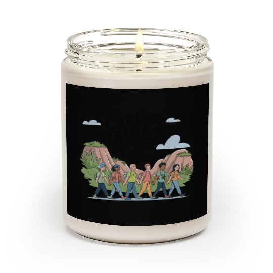 Explore Together adevnture travel quote text art Scented Candles