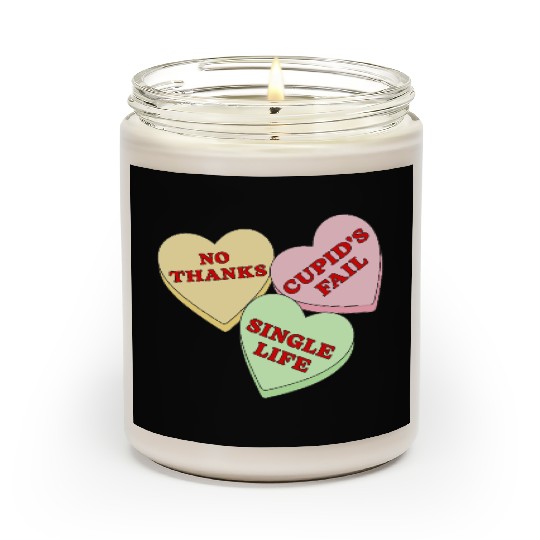 Valentines Candy Hearts Scented Candles