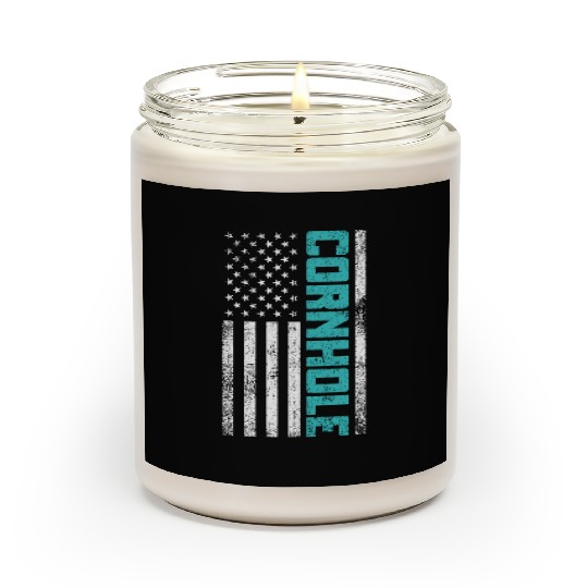 Cornhole Usa Flag Scented Candles