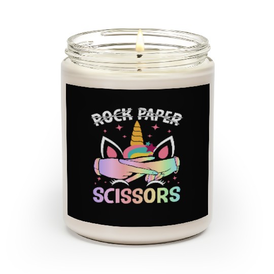 Funny Lesbian Pride LGBTQ Rock Paper Scissors Scented Candles